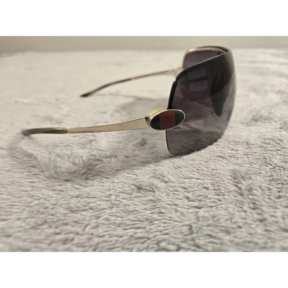 Vintage Y2K Gucci Shield Sunglasses Rimless Wrap GG1854/S 3YGMH Tom Ford Era